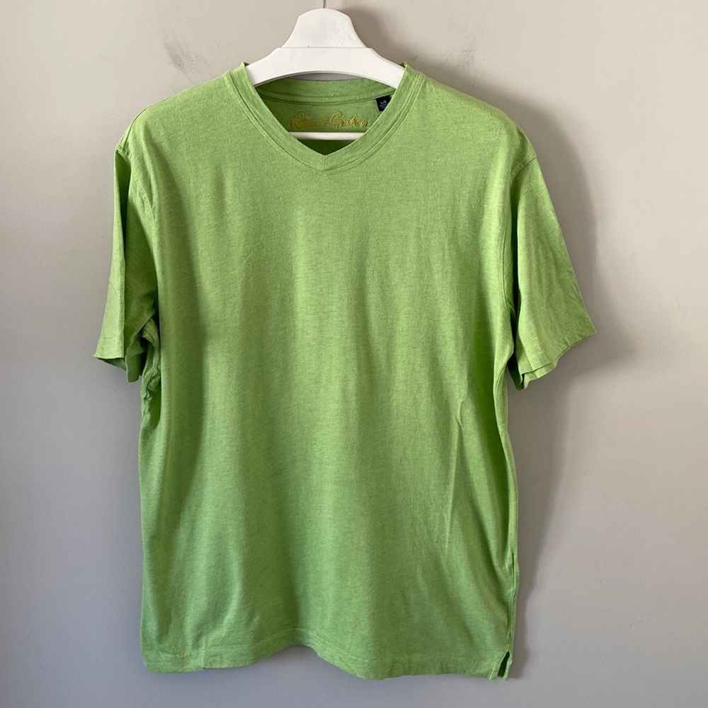 Robert Graham Heathered Green Short Sleeve Tee